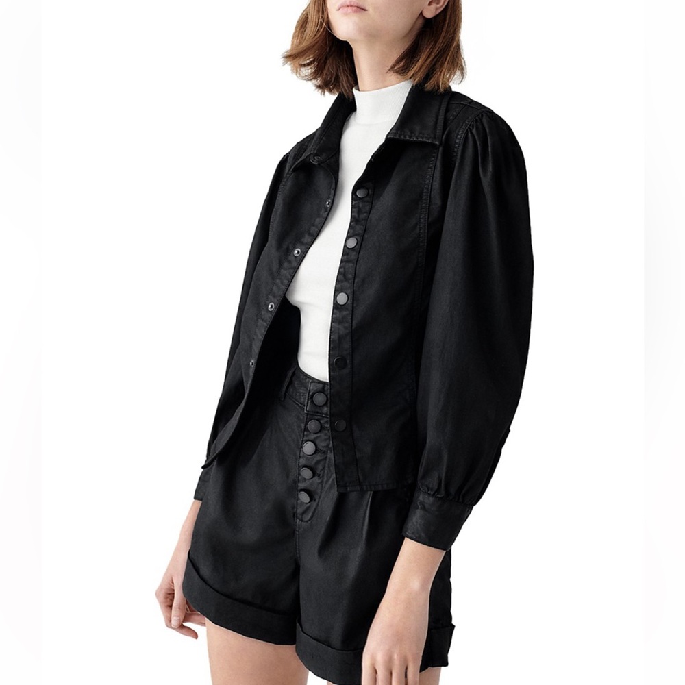 DL1961 Clarita Coated Button Up Jacket - Size XS